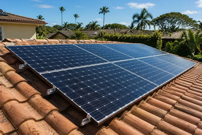 Installation de panneaux solaires à Sauzon